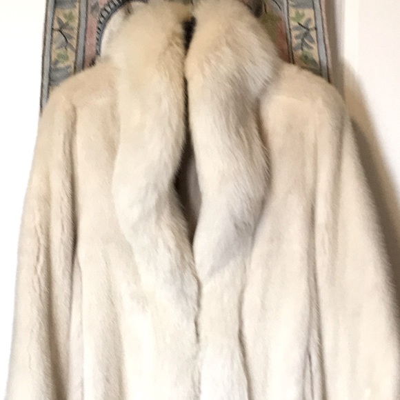Dior Jackets & Blazers - SALE - Stunning Christian Dior Vintage Blush Dyed Mink Coat with dyed Fox Collar